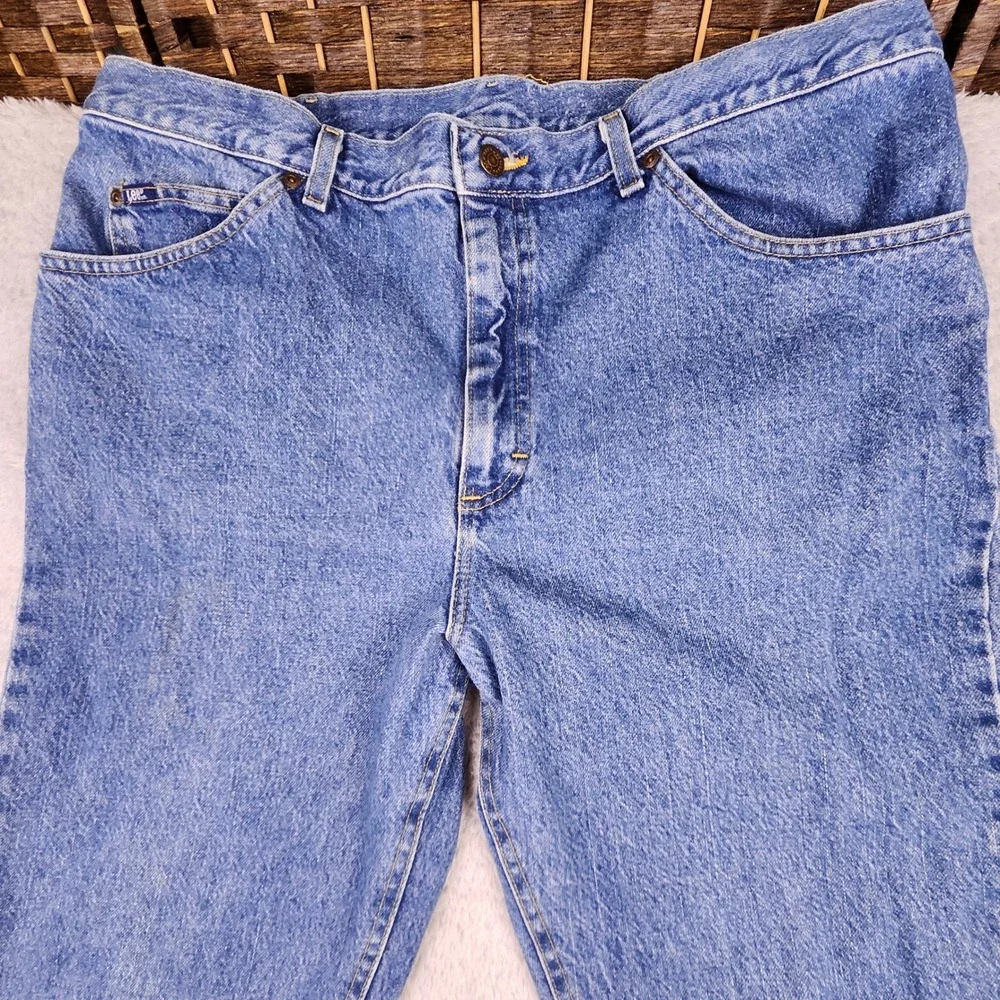 Lee Jeans Mens 40x34 Blue Denim Regular Fit Straight Leg‎ Vintage Made in USA